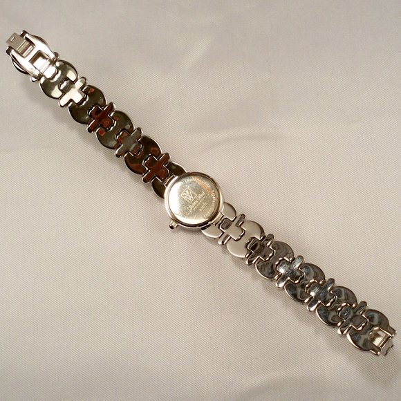 New Victoria Wieck Beverly Hills Cubic Zirconias Silver, Black Band Watch main image 5